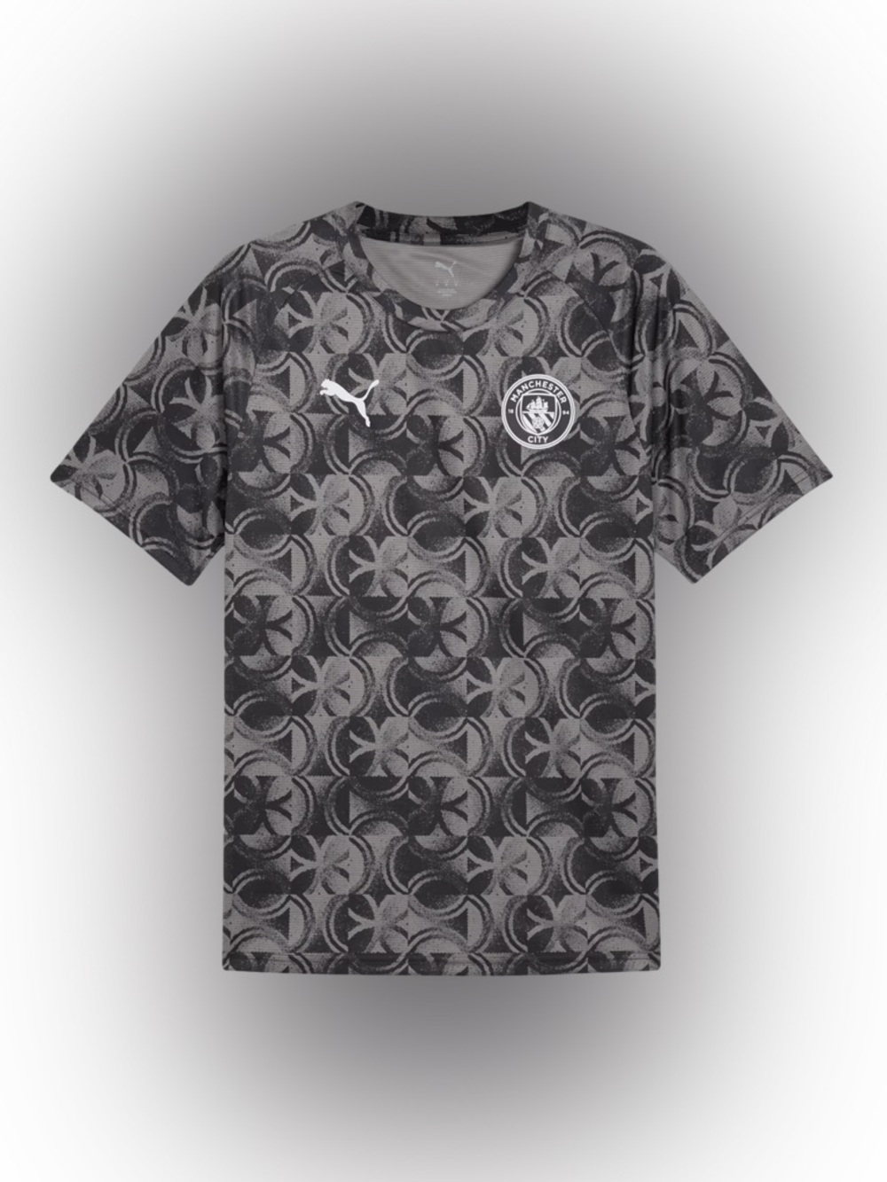 🆕 PUMA Manchester City 25/26 Pre-Match Soccer Jersey ⚽️ Gray Graphic World Cup